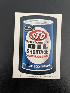 1974 Topps Wacky Package Series #8 "STD Oil Storage" NM Sticker