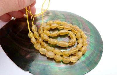 TODO NUEVO IMPRESIONANTE HERMOSO HILO DE CUENTAS DE HELIODOR AMARILLO DORADO - CUENTAS DE BERILO VÍVIDAS Foto 1 de 4