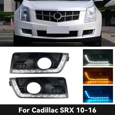 Luces de circulación diurna LED DRL para Cadillac SRX 2012~2016 faros antiniebla parachoques Foto 1 de 4