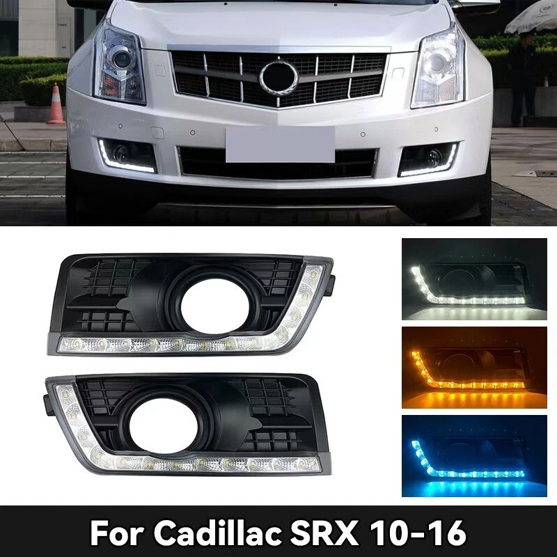 Luces de circulación diurna LED DRL para Cadillac SRX 2012~2016 faros antiniebla parachoques Foto 1 de 4