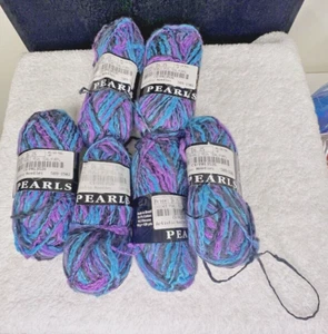Cascade Yarns Pearls Color 9526 6 skeins 50 grams each Teal Purple - Picture 1 of 4