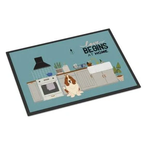 Carolines Treasures CK7725MAT 18 x 27 in. Basset Hound Kitchen Scene Indoor o... - Picture 1 of 1