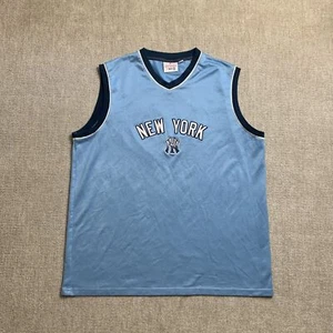 New York Yankees Muscle Vest Jersey Major League Baseball Y2K USA Vintage RARE L - Imagen 1 de 7