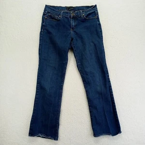 Jeans Forever 21 donna 29 blu gamba dritta lavaggio scuro denim misto cotone - Foto 1 di 12