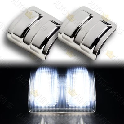 FIT FORD F250 F350 SUPERDUTY SIDE MIRROR WHITE LED CHROME LENS TURN SIGNAL LIGHT - Image 1 of 4