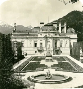 Germany Bavarian Highlands Castle Schloss Linderhof Stereoview Photo NPG 1900 - Picture 1 of 3