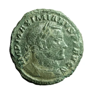 Moneda Romana Maximianus Follis PTR AE27mm Busto / Genio 04231 - Imagen 1 de 3