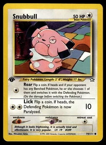 First Edition Snubbull #074/111 Neo Genesis Pokemon Near Mint or Better - Picture 1 of 2