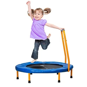 New-Bounce 36"Foldable Trampoline with Handlebar for Kids-Without Original Box - Picture 1 of 5