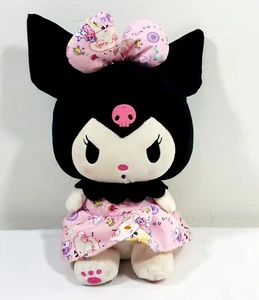 Kuromi Plush Pink Bow Little Twin Stars Skirt 10" Stuffed Doll Toy - Picture 1 of 11