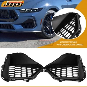 Black Front Bumper Side Air Vent Grille Cover For Ford Mustang S650 GT 2024-2025 - Foto 1 di 9