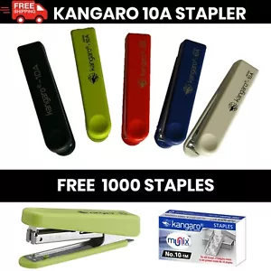 KANGARO STAPLER WITH STAPLE REMOVER HOOK-SCHOOL,OFFICE Free 1000 STAPLES HS-10A - Picture 1 of 42