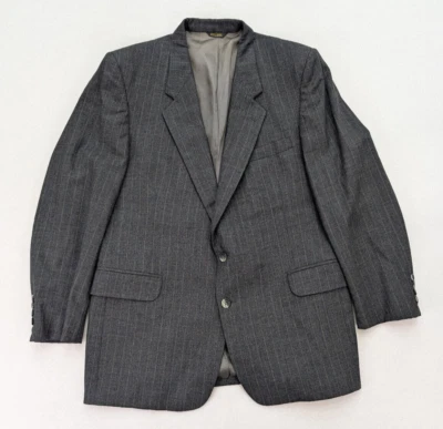 Monsiur Adolfo Men's Blazer Suit Jacket Sport Coat Size 44R Gray Pinstripe - Image 1 of 4