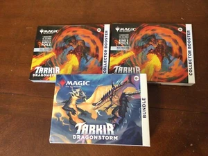 Sealed MTG Tarkir Dragonstorm (2) Collectors Booster Packs & Bundle Box - Picture 1 of 2