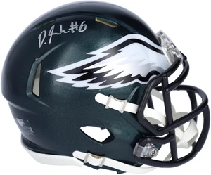 Devonta Smith Philadelphia Eagles Autographed Riddell Speed Mini Helmet - Picture 1 of 3