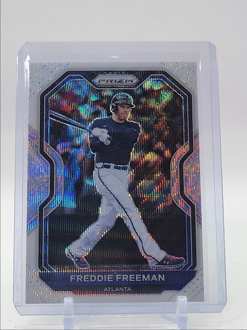 FREDDIE FREEMAN 2021 PANINI PRIZM BASEBALL WHITE WAVE ATLANTA Q1639