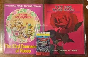 1982 Rose Bowl & Parade Programs & Ticket Stub Items are Excellent but not Mint - Picture 1 of 12