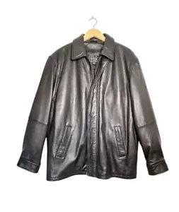 Jos. A. Bank Herren Signature Collection Lederjacke mit Innenfutter in schwarz - Gr. L - Bild 1 von 10