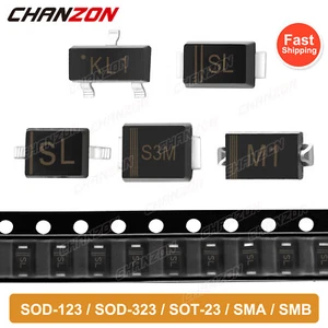Kit rectificador de diodo puente de recuperación rápida SMD SMT Schottky Zener conmutador señal - Imagen 1 de 96