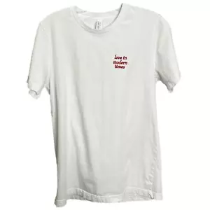 Bella + Canvas Short Sleeve Tee "Love In Modern Time" White Cotton T-Shirt Sz M - Picture 1 of 8