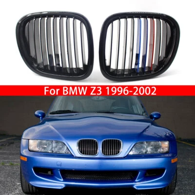 For BMW Z-Series Z3 1996-02 Grille Front Kidney Grille Grill Gloss Black M Color - Image 1 of 4