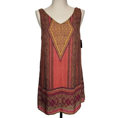 City Triangles NWT V-Neck A Line Shift Dress Medium Flowy Boho Lined - Image 1 of 4