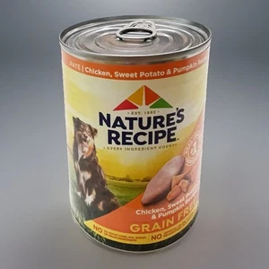 NATURE’S RECIPE Canned Dog Food: Chicken, Sweet Potato &Pumpkin Grain Free~1 Can - Picture 1 of 3