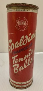 Vtg 1940's Spalding Tennis Ball Can with All Wool Covered Ball Sports - Picture 1 of 11