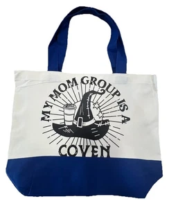 New Silkfly 18”x15” Canvas Bag with Handles “Mom Group Coven” - Picture 1 of 2