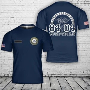 T-shirt maglietta 3D nome personalizzato US Navy Corpsman 8404 AOP taglia intera S-5XL - Foto 1 di 2