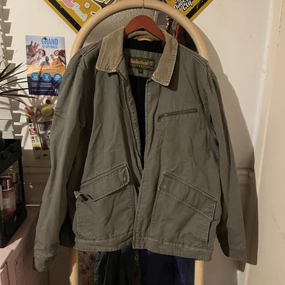 Винтажный осени 2004 Timberland Weathergear Мужская куртка XXL зеленый/коричневый/черный - Изображение 1 из 4