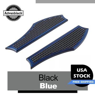 Tableros de piso negros/azules Vengeance Front Rider para Harley Tourings y Softail Foto 1 de 4