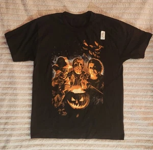 Horrorfilm Halloween Trio Tshirt - Freddy, Jason, Mike Meyers - Med 22Wx30L - NEU - Bild 1 von 3