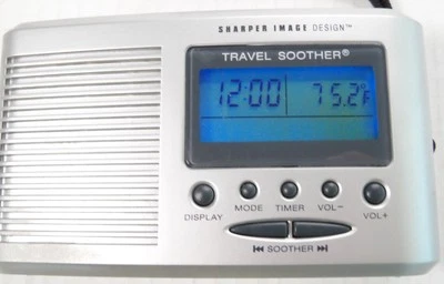 Sharper Image Travel Sound Soother 20 Model SI601 White Noise Alarm Clock, Date - Image 1 of 4