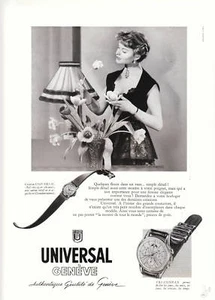 Publicité ancienne montres Universal Genève beauté issue de magazine - Picture 1 of 1