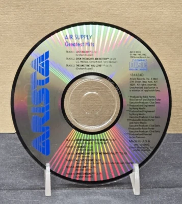 AIR SUPPLY - GREATEST HITS - MUSIC CD ONLY - PERFECT FOR A REPLACEMENT Foto 1 de 3