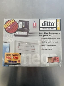 NEW Ditto iomega 2GB Internal Tape Backup Drive 5.25'' PC Windows 95 3.1 DOS NOS - Photo 1/6