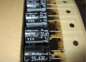Condensador Elko 500 X 35YXH470MHELG4125X16 Rubycon 470uF 35V 12,5 x16 caja completa - Imagen 1 de 3