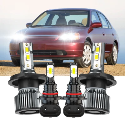 Kit de luces antiniebla LED de haz alto bajo Fit HONDA CIVIC 1992-2003 H4 9145 Foto 1 de 4