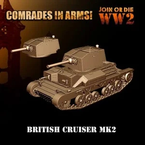 28mm WW2 A10 Cruiser MK2 - British - World War 2 - Tank Bolt Action Compatible - Bild 1 von 1