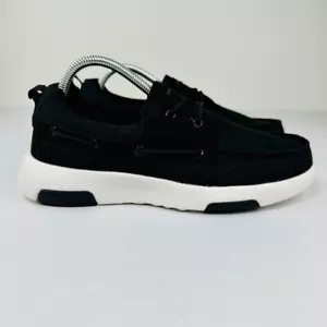 OrthoComfoot Womens Casual Boat Shoe Size 10 Black Orthopedic Walking Loafer - Picture 1 of 7
