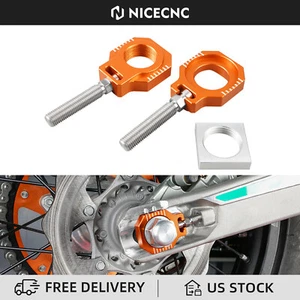 NICECNC Rear Wheel Axle Blocks For KTM 125 250 350 450 SX SXF XCF XC-F 2013-2022 - Picture 1 of 6