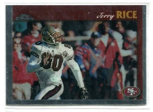 Tarjeta base Topps Chrome Jerry Rice 1997 #114 de la corte San Francisco 49ers - Imagen 1 de 1