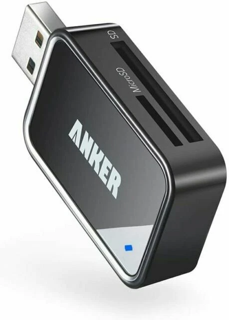 Anker AR200 8-in-1 USB 3.0 2-Slot Memory Card Reader - Black