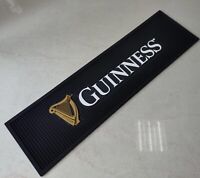 Guinness Rubber Bar Runner Pub Beer Mat Man Cave Ideas Home Bar Sign Gift