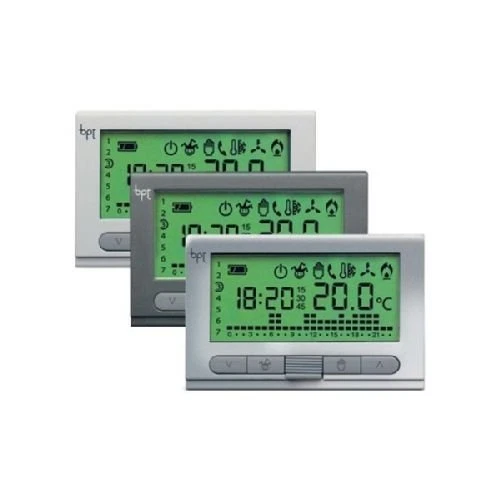 BPT TH350 TERMOPROGRAMMATORE CRONOTERMOSTATO C/3COVER BIANCA SILVER NERA
