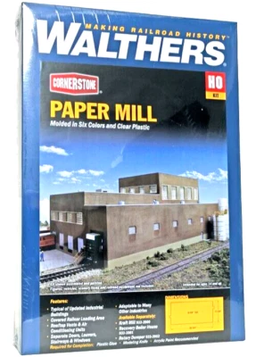 Walthers Escala HO ~ Nuevo 2025 ~ Molino de Papel Superior ~ Kit ~ 933-3902 Foto 1 de 2