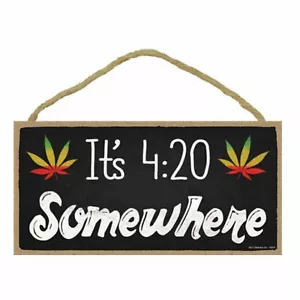 Insegna 420, decorazione da parete in legno rasta, decorazioni erbacce, cartello marijuana, decorazione stoner - Foto 1 di 6