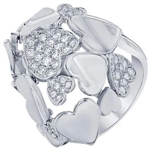 Diamond Cocktail Ring White Gold - Picture 1 of 7
