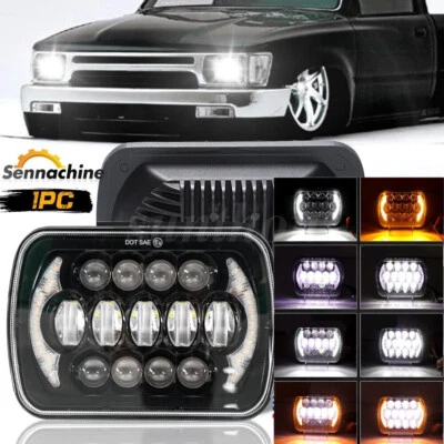 Brightest 5X7" 7x6inch Rectangle LED Hi/Lo Headlight DRL for Toyota Pickup Truck - Image 1 of 4